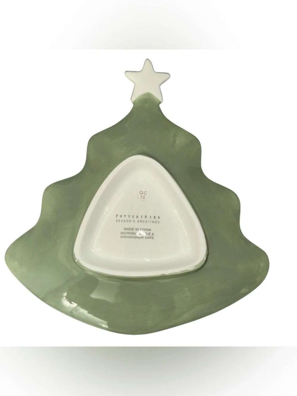 Pottery Barn Season’s‎ Greetings Christmas Tree Green Platter